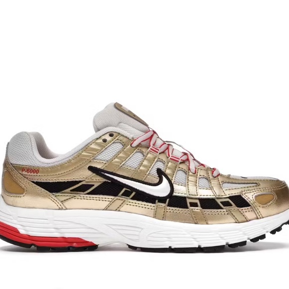 Nike Shoes - NIKE P-6000 Running Shoes, Gold & Black Accents - Size 8.5 (European 40)